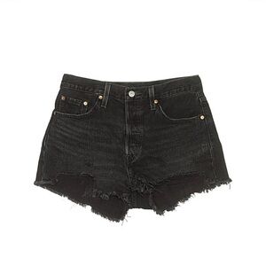 Levi’s Black Ribcage Denim Shorts - Women